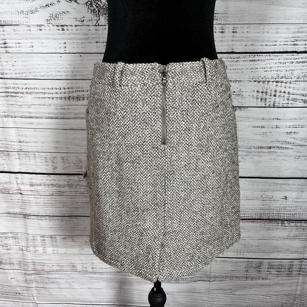 VTG Eddie Bauer Tweed Cargo Skirt Women 4 Wool Midi Gorpcore Utility Y2K 90s - Picture 5 of 8